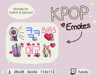 KPOP Emote Paket | Zucken | Discord | YouTube | Kawaii nette koreanische VTuber Piercings Emotes