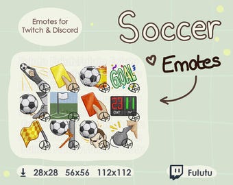 Fußball Emote Pack | Zucken | Discord | YouTube | Fußball Sport Basis VTuber Piercings Emotes