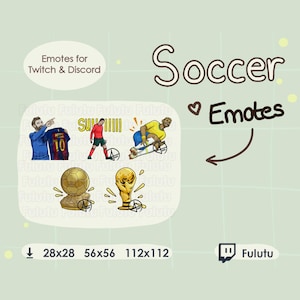 Soccer Emote Pack | Twitch | Discord | YouTube | Football Ball Sports Special VTuber Streaming Emotes