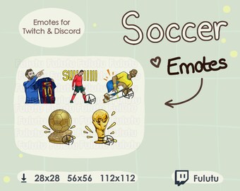 Fußball Emote Pack | Zucken | Discord | YouTube | Fußball Sport Spezielle VTuber Piercings Emotes