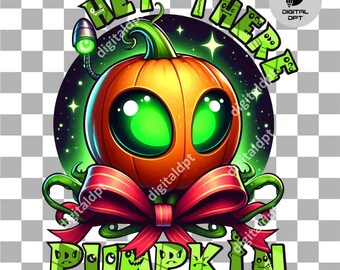 Ciao zucca PNG design DTG, DTF, Sublimazione, stampa tema Halloween stagione spettrale