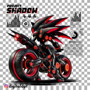 Shadow the Hedgehog PNG: Fan Art Clipart (Transparent File)