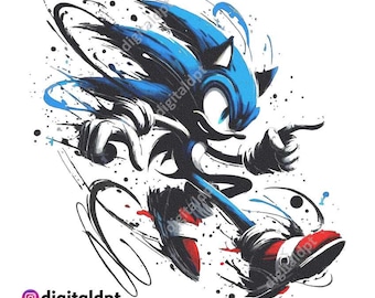 Sonic Fan Art PNG: file trasparente per magliette e decorazioni