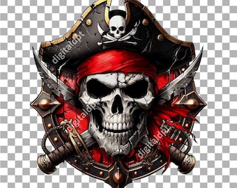 Clipart pirata: file PNG trasparente per la stampa