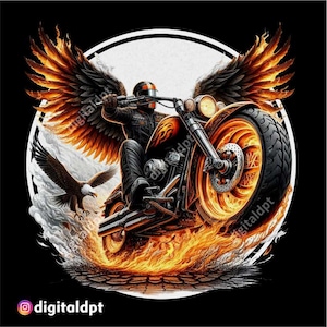Custom Motorrad Design: PNG Clipart (Digitaler Download)