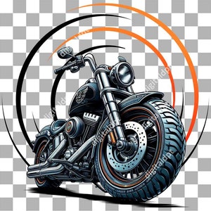 Motorcycle custom design, motorcycle clipart png, transparent file digital download