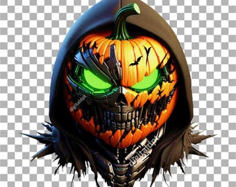 Clipart di zucca di Halloween, file PNG trasparente, pronto per la stampa