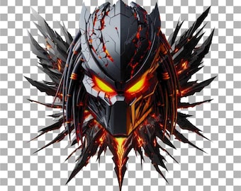 Clipart di teschi alieni, grafica PNG di fantascienza per magliette, poster, adesivi