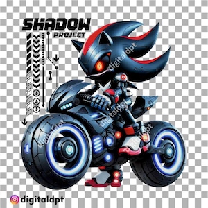 Shadow the Hedgehog Clipart: Sonic 3 Fan Art PNG (Digital Download)