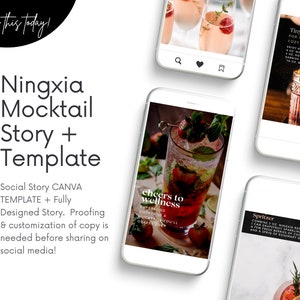 Ningxia Mocktail Story + Canva Template