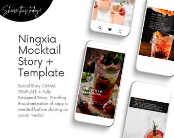 Ningxia Mocktail Story + Canva Template