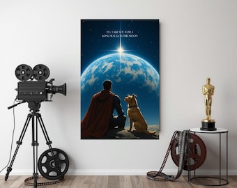 Superman-Digitalposter – Wandbild inspiriert vom neuen James-Gunn-Film – DC-Comics-Superhelden-Druck – Sofort-Download