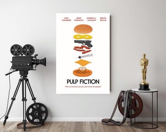 Pulp Fiction Digitalposter – Jules Hamburgers Rede als Film-Wandkunst – Minimalistischer Filmdruck – Sofort-Download