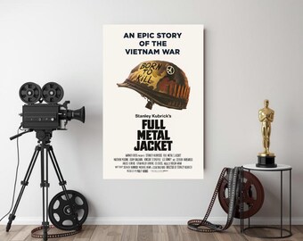 Full Metal Jacket Digitalposter – Inspiriert von Kubricks Kriegsfilmen – Minimalistischer Filmdruck – Sofort-Download