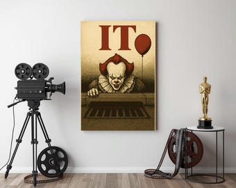 IT-Digitalposter – Pennywise-Zitat als Wandbild inspiriert vom Film IT – Typografischer Filmdruck – Sofort-Download