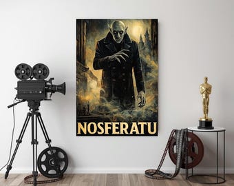 Nosferatu-Digitalposter – Wandbild im Stil des Stummfilm-Horrors – Minimalistischer Gothic-Druck – Sofort-Download