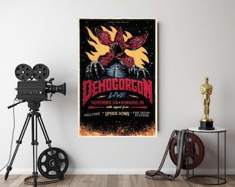 Stranger Things-inspiriertes Poster zum Ausdrucken – Wandbild im Retro-Stil der 80er-Jahre (Netflix-Serie) – Digitaler Download