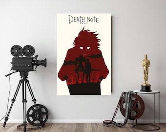 Death Note Digitalposter – Anime-Wandbild inspiriert von Death Note – Minimalistischer Anime-Druck – Sofort-Download