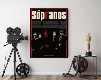 Digitales Poster „Die Sopranos“ – Wandbild inspiriert von der Mafia-Fernsehserie – Minimalistischer Filmdruck – Sofort-Download