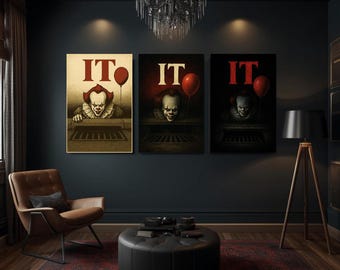 Filmposter zum Ausdrucken – Clown X3 Grafik – Digitaler Download
