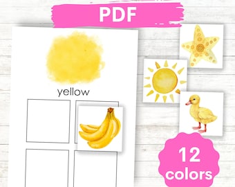 Color Matching Activity – Cut and Paste Montessori Worksheet (Printable PDF)