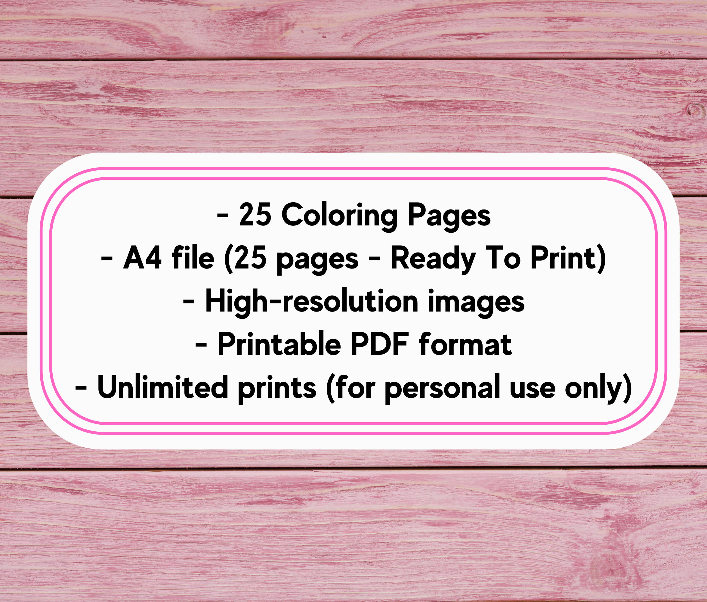 25 Cute Coloring Pages for Girls | Printable PDF 25 Pages A4 | for Kids ...