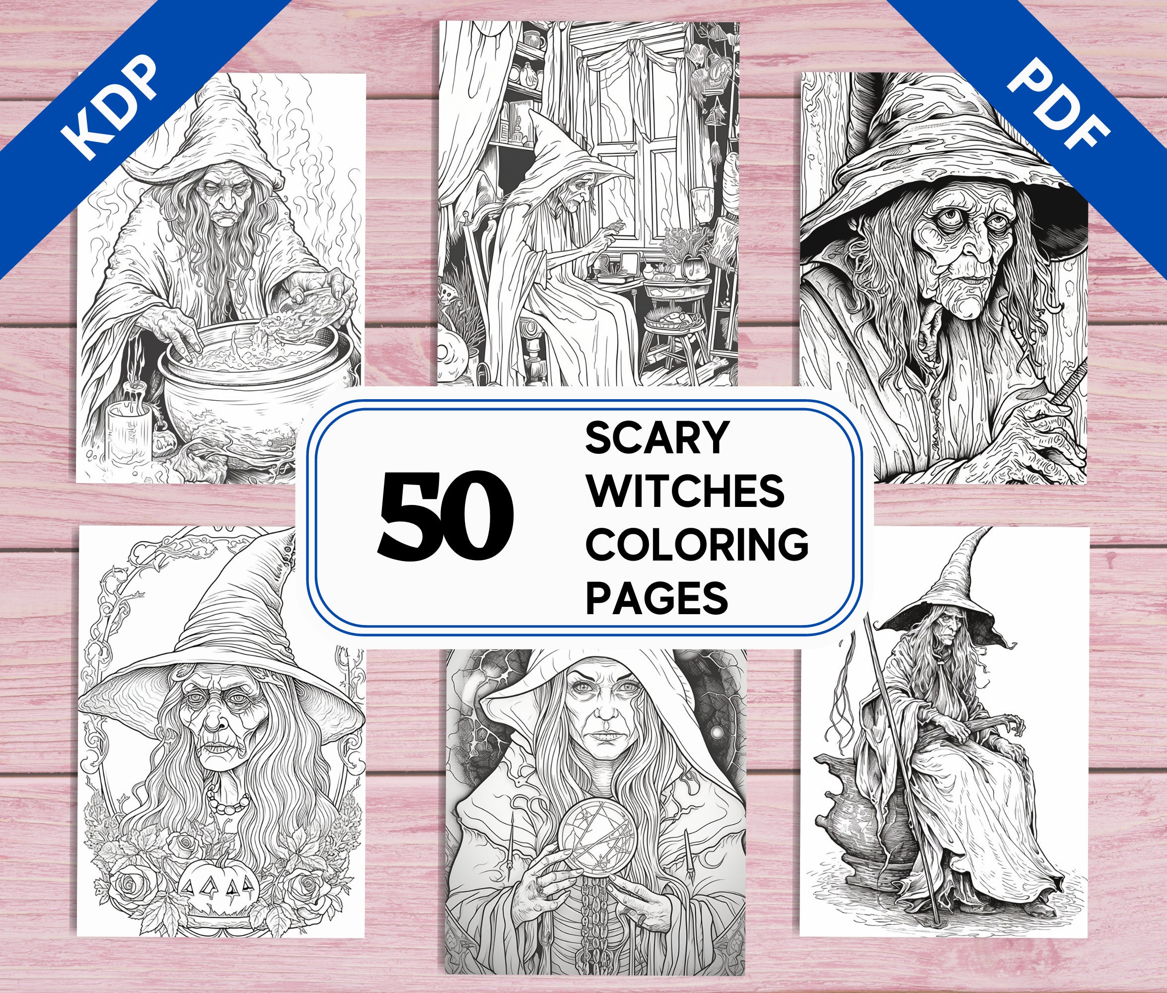 Really Scary Witches Coloring Pages