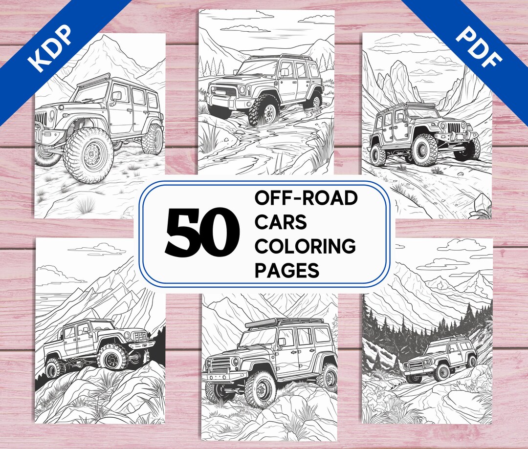 Off-road Cars Coloring Pages | 50 Intricate Designs (printable PDF) - Etsy