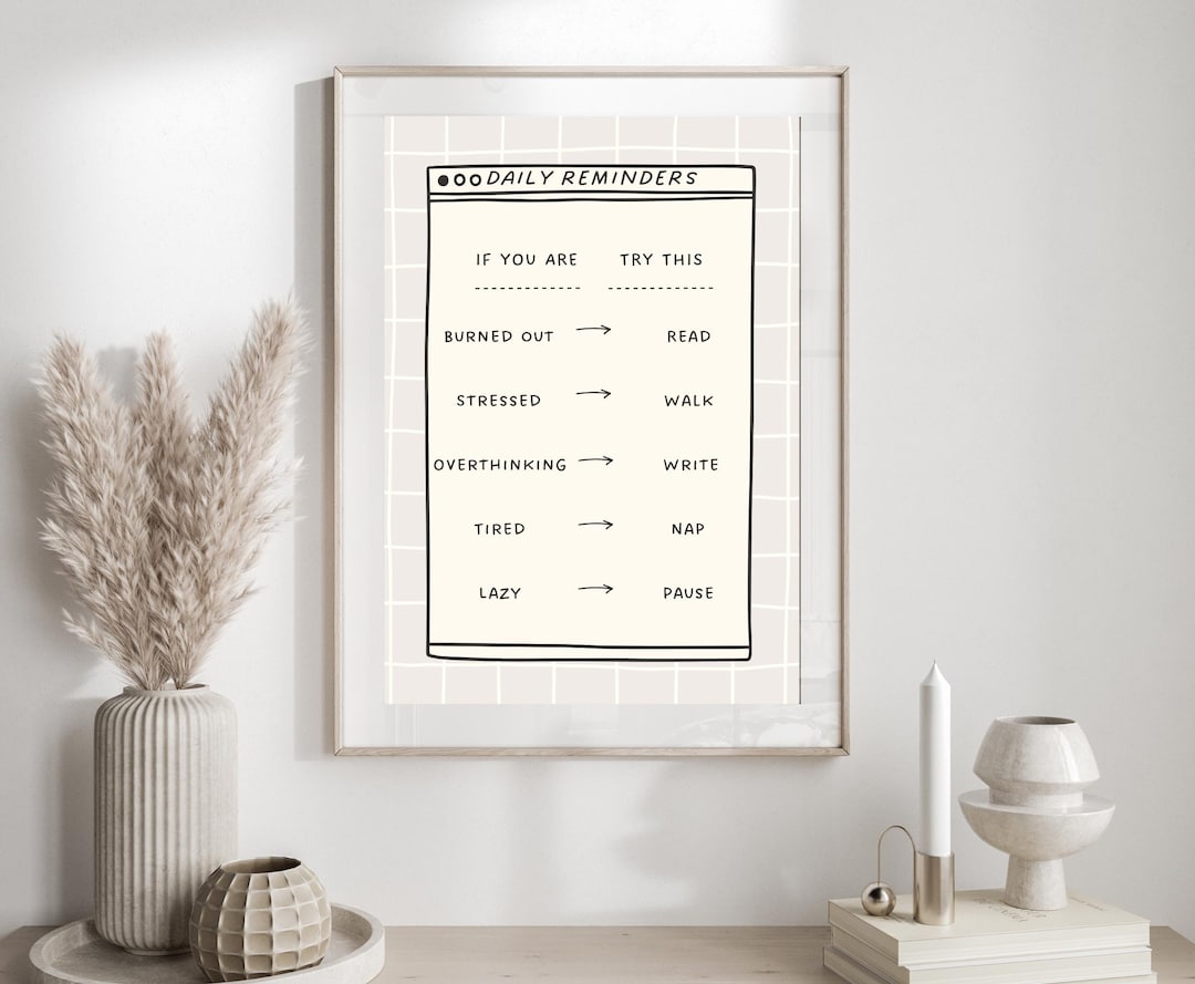 Daily Reminder Wall Art Printable | Motivational Quote Print ...