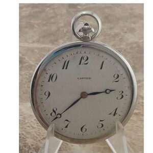 Mint en prachtig art-deco platina Cartier-jurk ultradun zakhorloge 1920