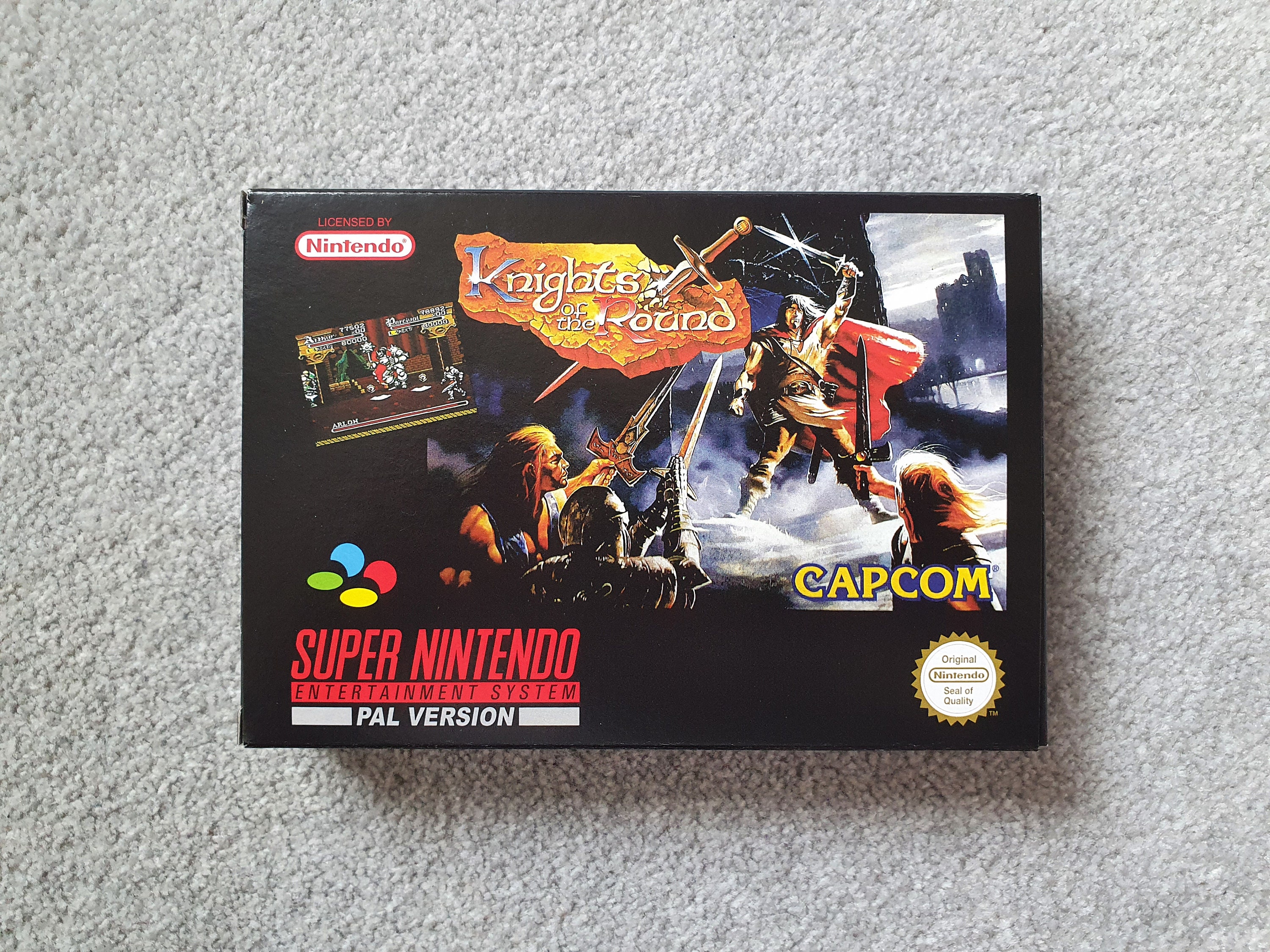 Knights of the Round Box SNES Super Nintendo