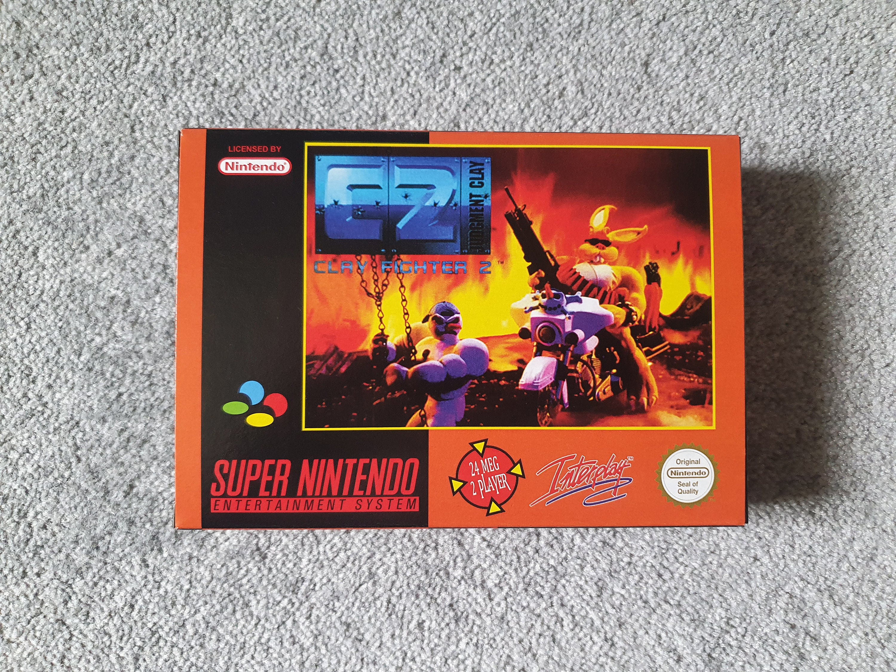 Clayfighter 2: Judgment Clay Box SNES Super Nintendo UK