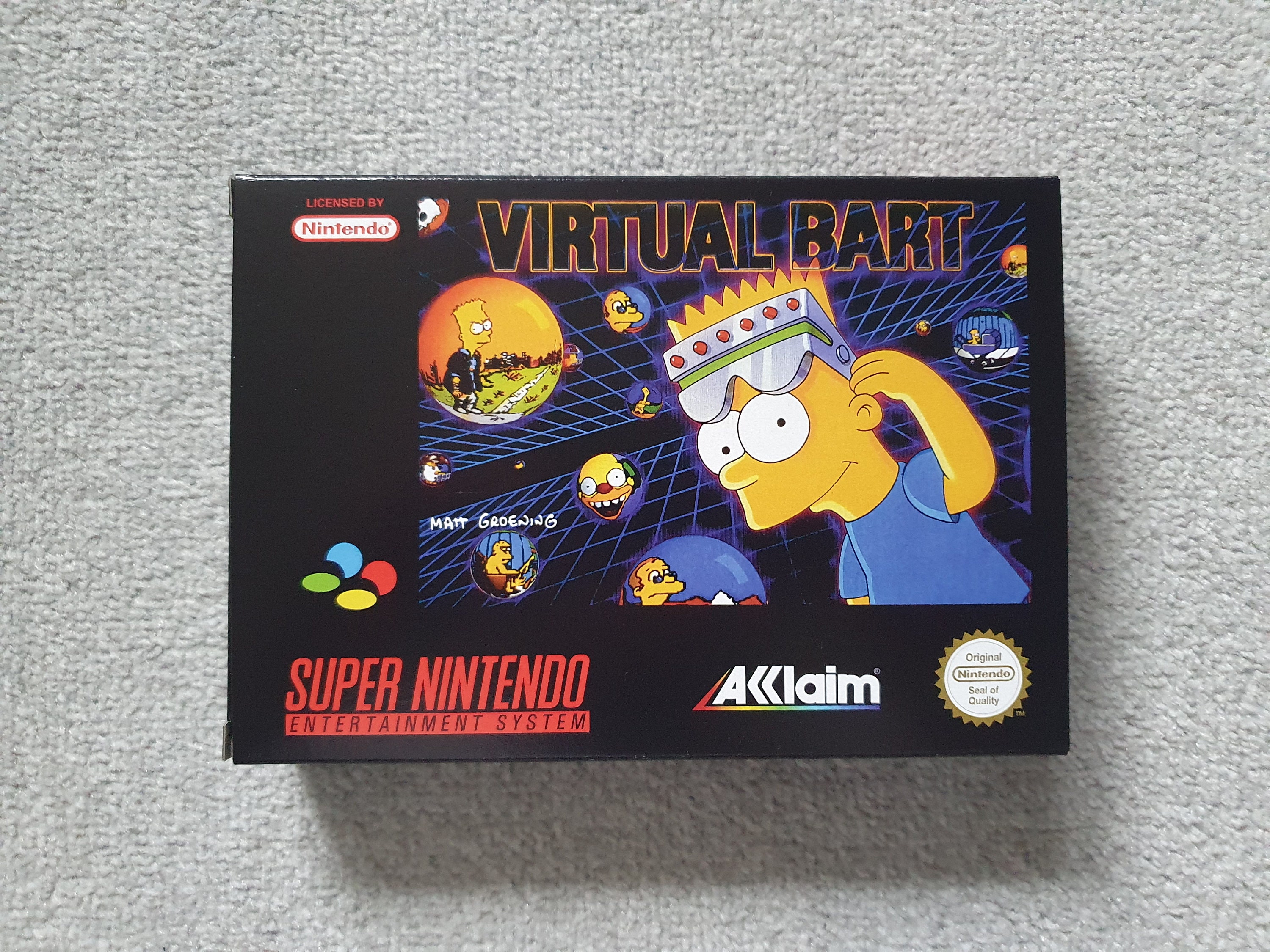 Cover Art Virtual Bart Super Nintendo Virtual Bart Box SNES Super