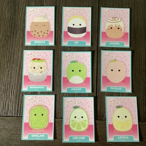 Tarjetas Squishmellow del escuadrón de comida