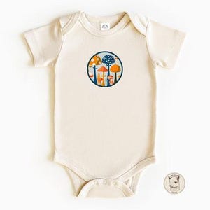Mushroom Camping Baby Onesie®, Perfect Shower Gift, Camping Baby Clothes, Cute Mushroom Themed Clothes