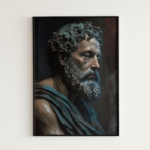 Stoic Philosopher, Digital Print, Art Print, Home Decor, Wall Decor, Modern Decor, Interior, Serenity, Calm, Simple, Peaceful, Minimalist