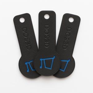 Set of 3, 3D printed shopping cart chip, shopping chip, shopping cart chip keychain, shopping cart coin, token, 3D printed chip,