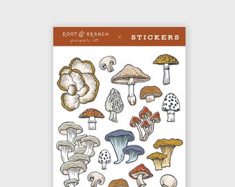 Mushroom + Fungi Sticker Sheet