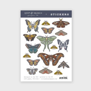 Butterfly + Moth Sticker Sheet