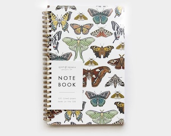 Butterfly + Moth Spiral Notebook