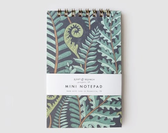 Forest Fern Mini Spiral Notepad