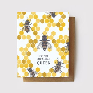 Carte À la reine des abeilles qui fête son anniversaire