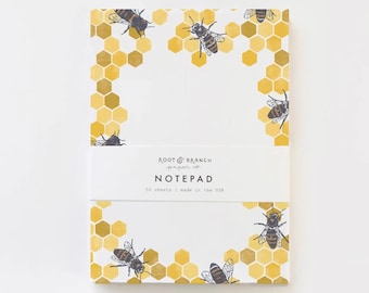 Honeybee + Honeycomb Notepad