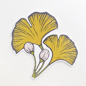 Ginkgo Leaf Autumn Sticker