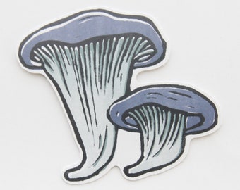 Indigo Milk Cap Mushroom Sticker