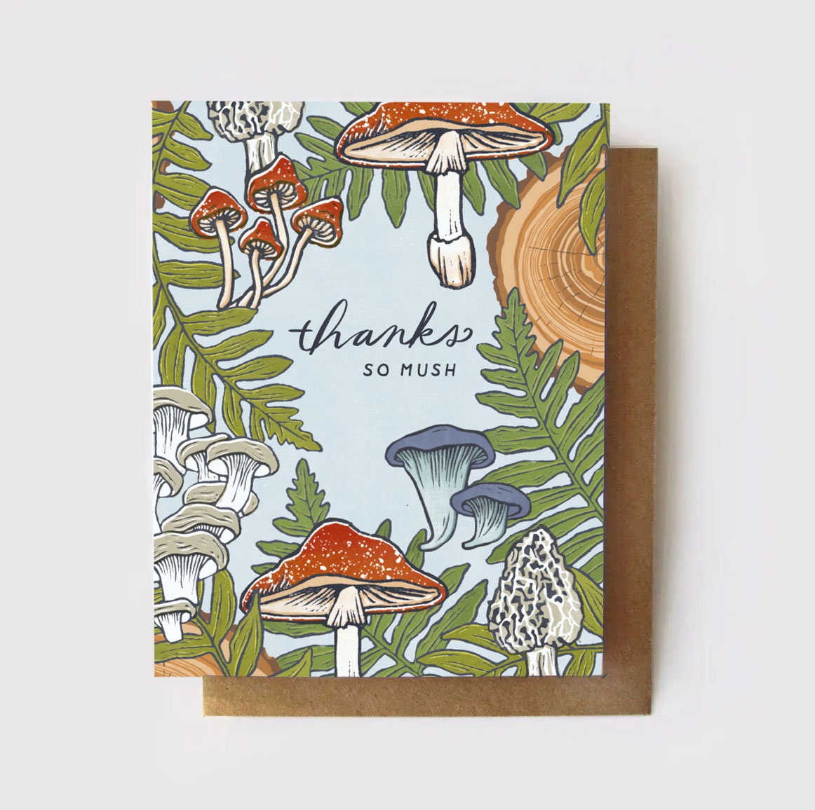 Danke, Pilz-Pilz-Wortspiel Dankes-Karte