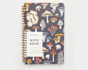 Mushroom + Fungi Spiral Notebook