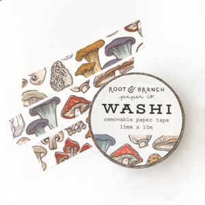 Ruban adhésif Washi Champignons + Champignons