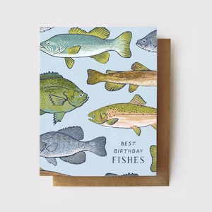 Best Birthday Fishes Fish Pun Birthday Card for Fishermen