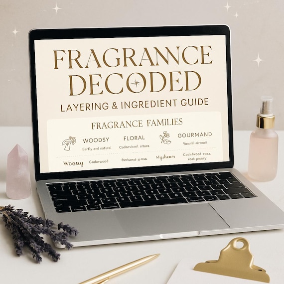 Printable Perfume Guide | Fragrance Notes & Scent Family Breakdown | Skincare + Beauty Digital Download